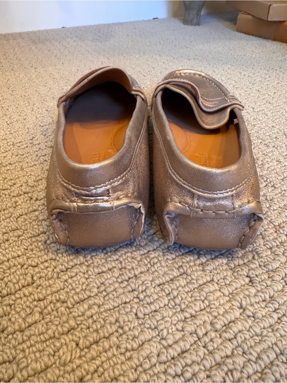 Gentle Souls Metallic Gold Penny Loafer — Soft Leather Slip-On - Picture 5 of 7